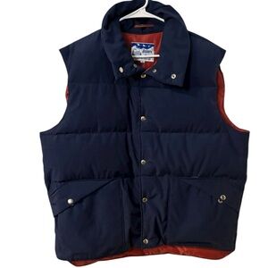 Men's VTG Rare 70’s-80’s Down Wind Puffer Vest Navy Large